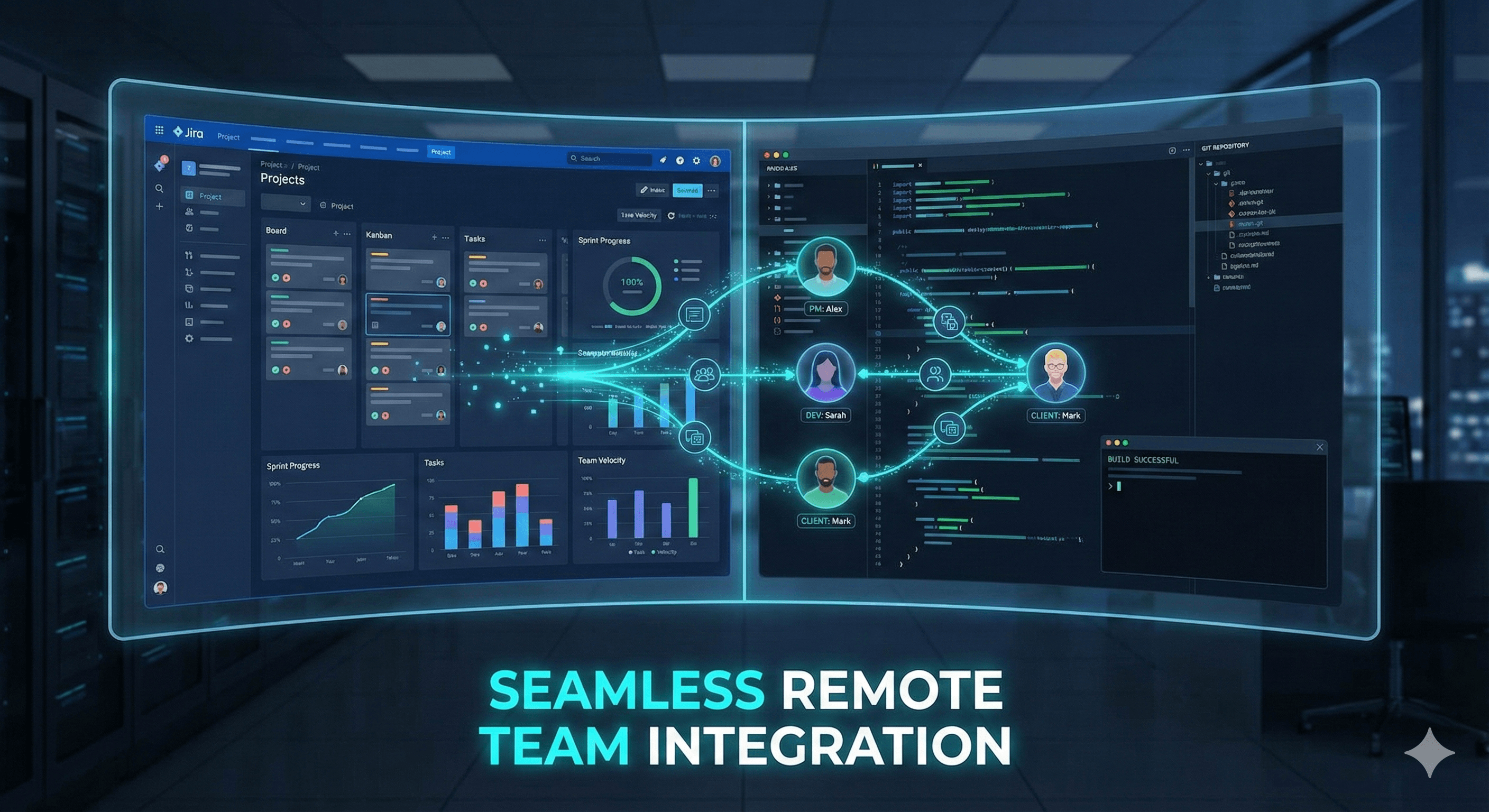 Remote development team